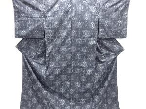 亀甲に花菱模様織り出し西陣伝承紬着物・道中着アンサンブル